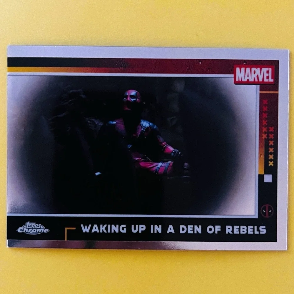 2025 Topps Chrome Marvel Deadpool #77 Waking Up In A Den of‎ Rebels